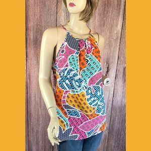 Violet + Claire Tank Top Blouse Vibrant Colors L